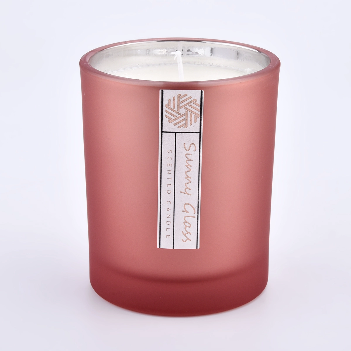 gold color 12oz thick wall glass candle jars