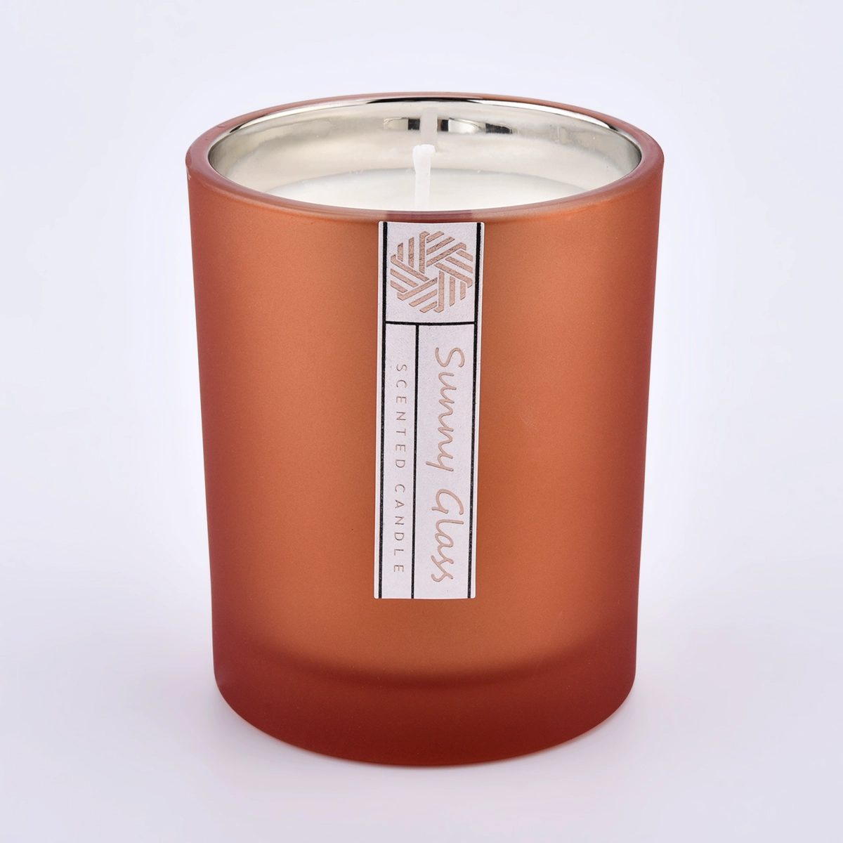 gold color 12oz thick wall glass candle jars