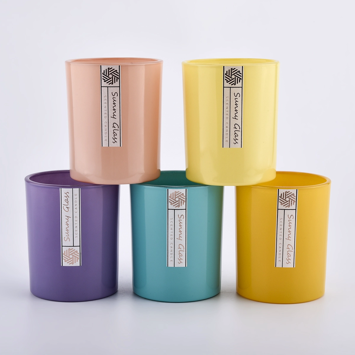 solid color 12oz glass candle containers candle jars