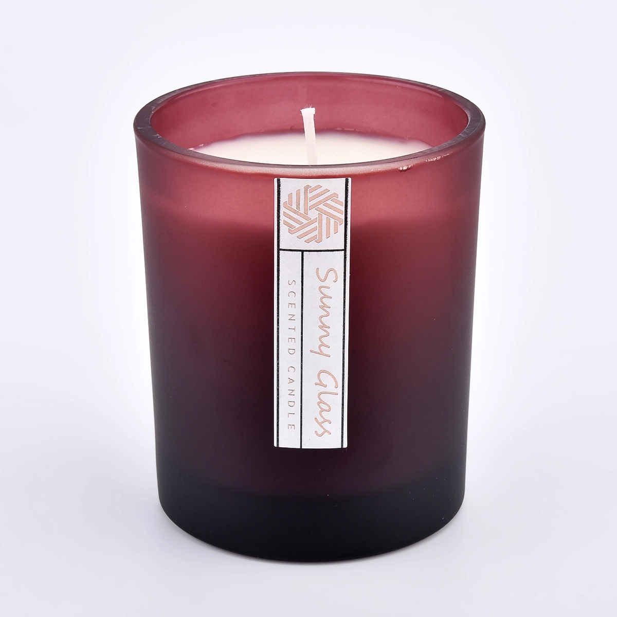 10oz frosting painted thick wall glass candle jars