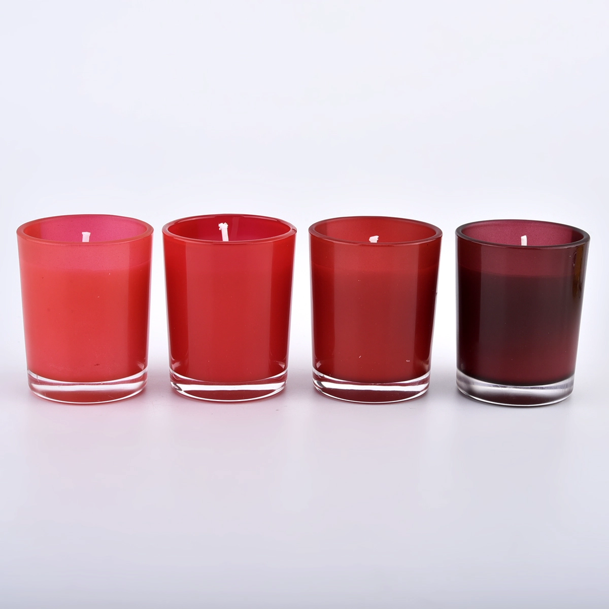 Translucent Luxury Frosted Pink Candle Jar Sunny Glassware