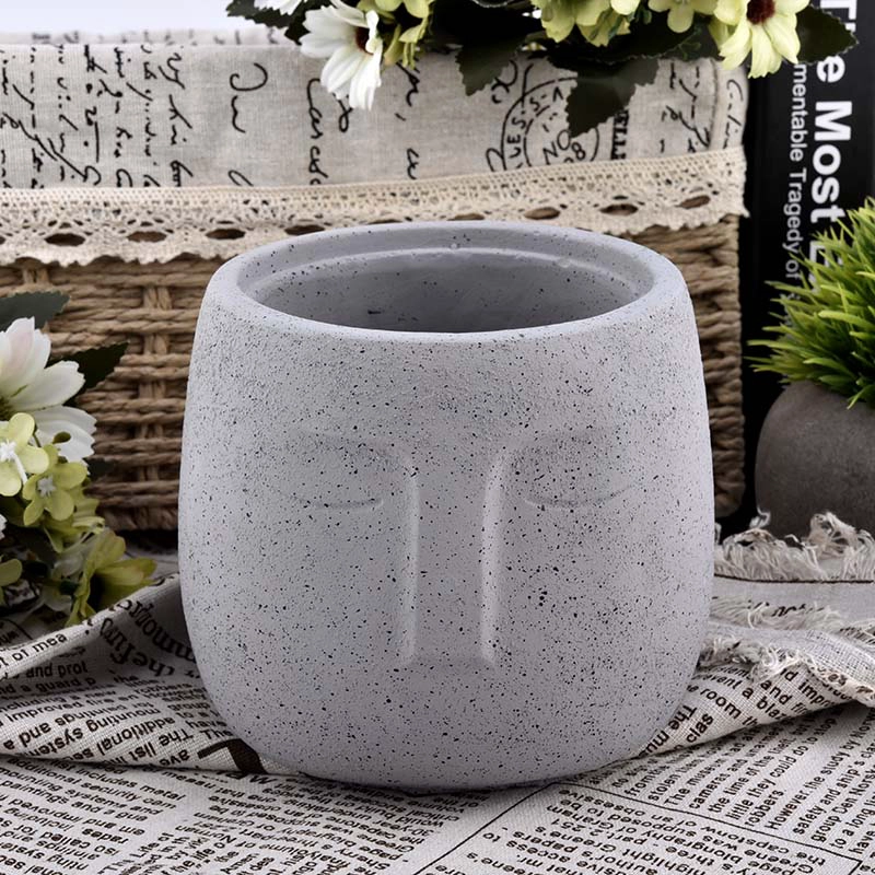 gray colored concrete candle jars for scented candle filling