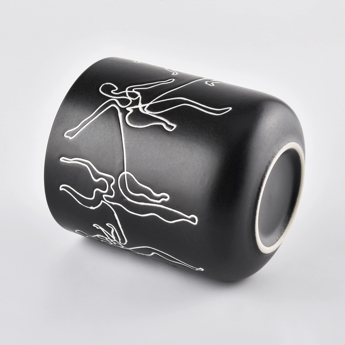 Unique Matte White Ceramic Candle Vessels - COPY - 1f20rh