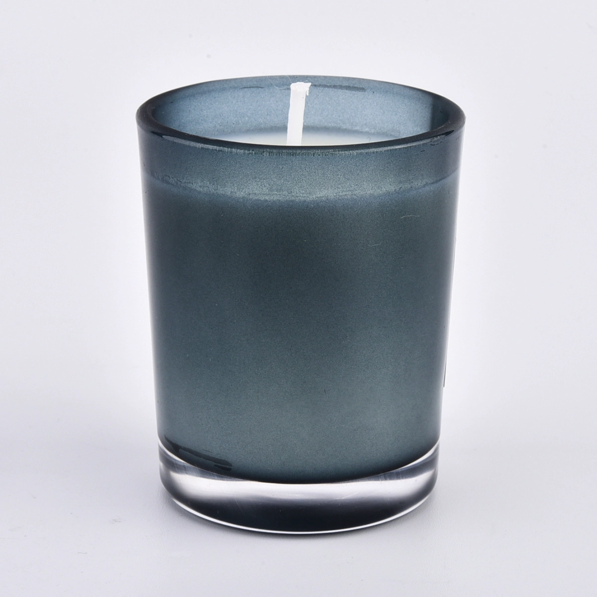 glossy colored glass candle jars 300ml