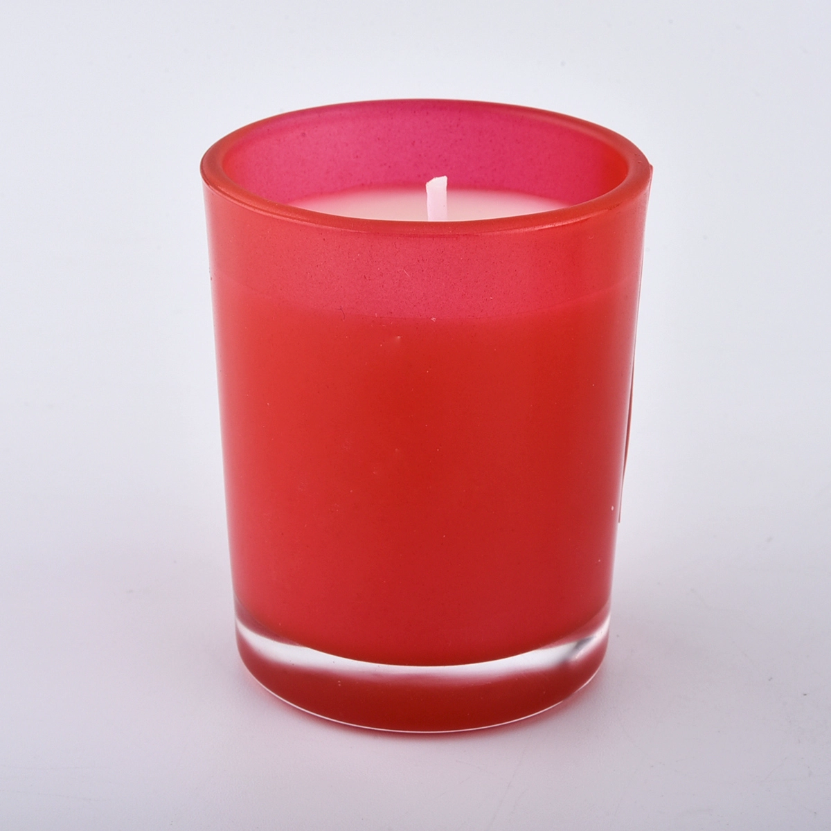 glossy colored glass candle jars 300ml