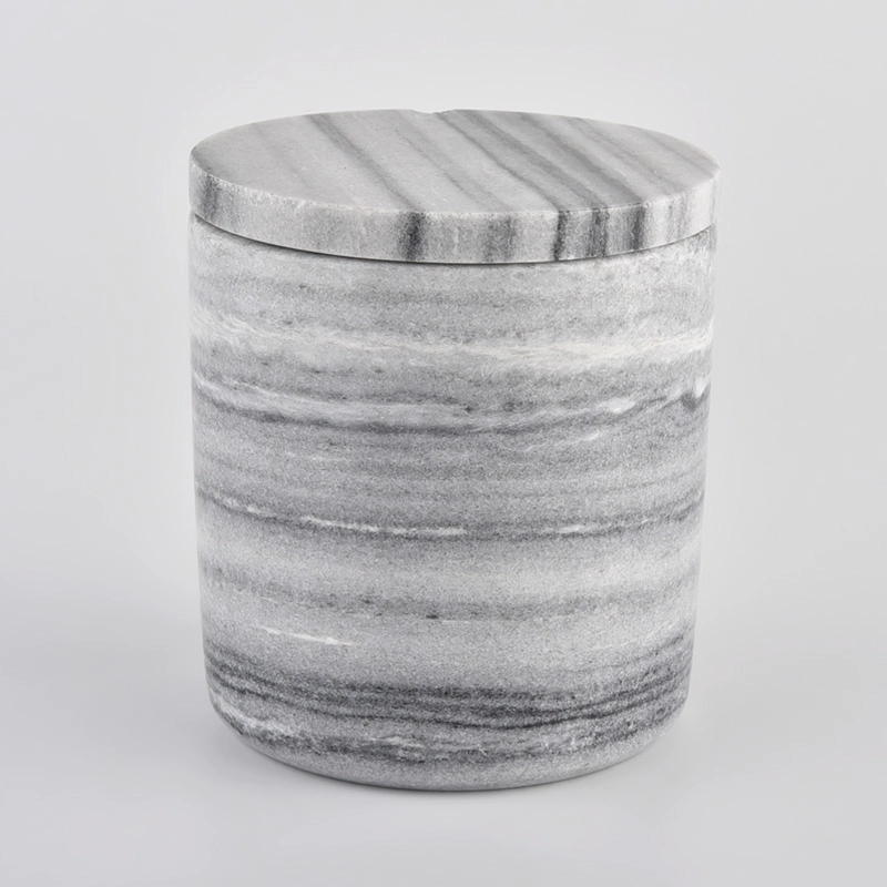 luxury marble candle jar with lids for candles