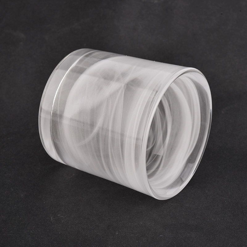 white cloudy effect unique glass candle jars wholesaler white cloudy effect unique glass candle jars wholesaler