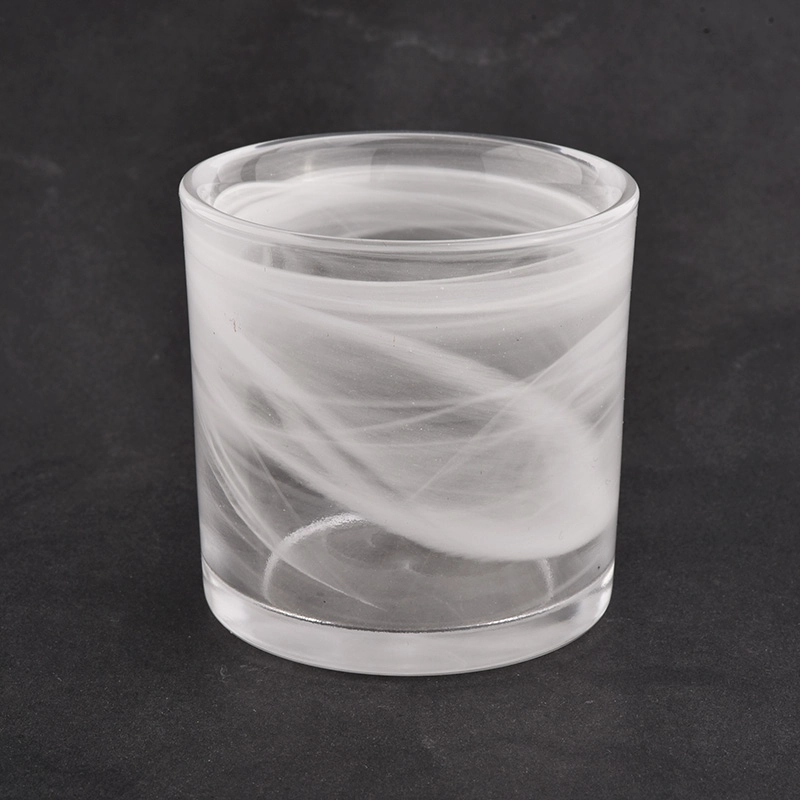 white cloudy effect unique glass candle jars wholesaler white cloudy effect unique glass candle jars wholesaler
