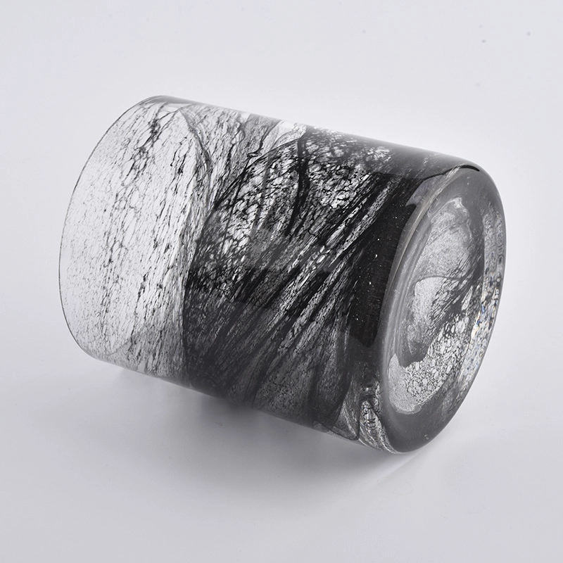 Gray cylinder glass candle holders for scented candle Gray cylinder glass candle holders for scented candle