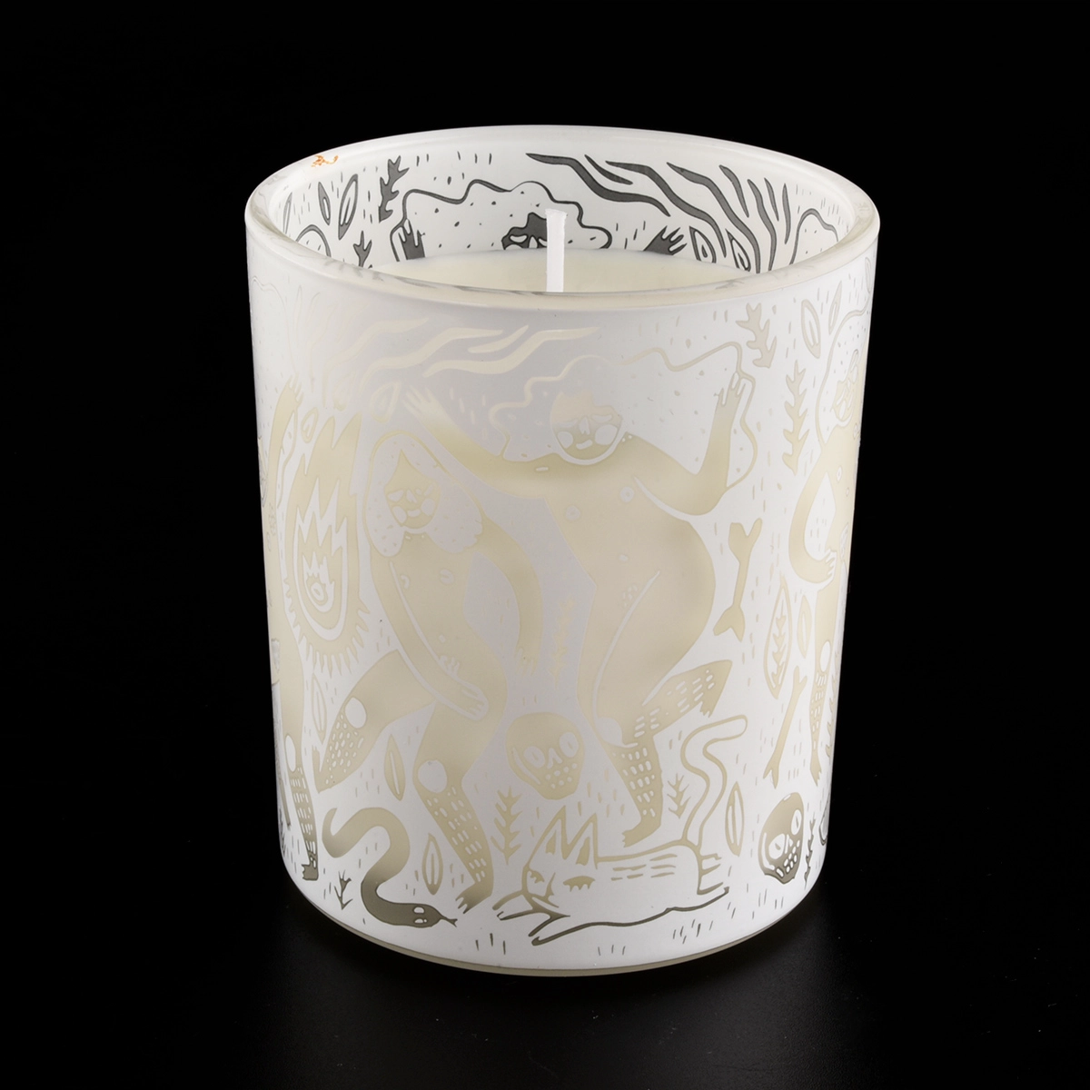 12 oz Frosted Glass Jar for Candles for Decor 