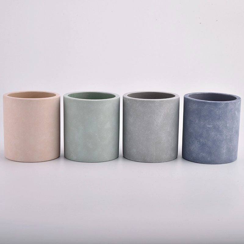 Luxury Grey Cement Jars for Candles for Home Decor Wholesale