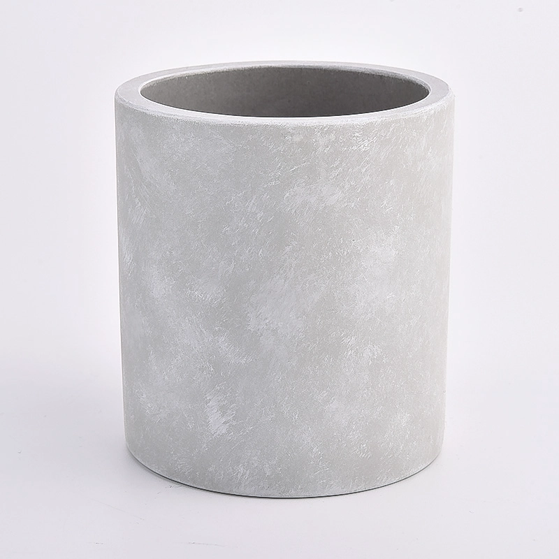 Luxury Grey Cement Jars for Candles for Home Decor Wholesale