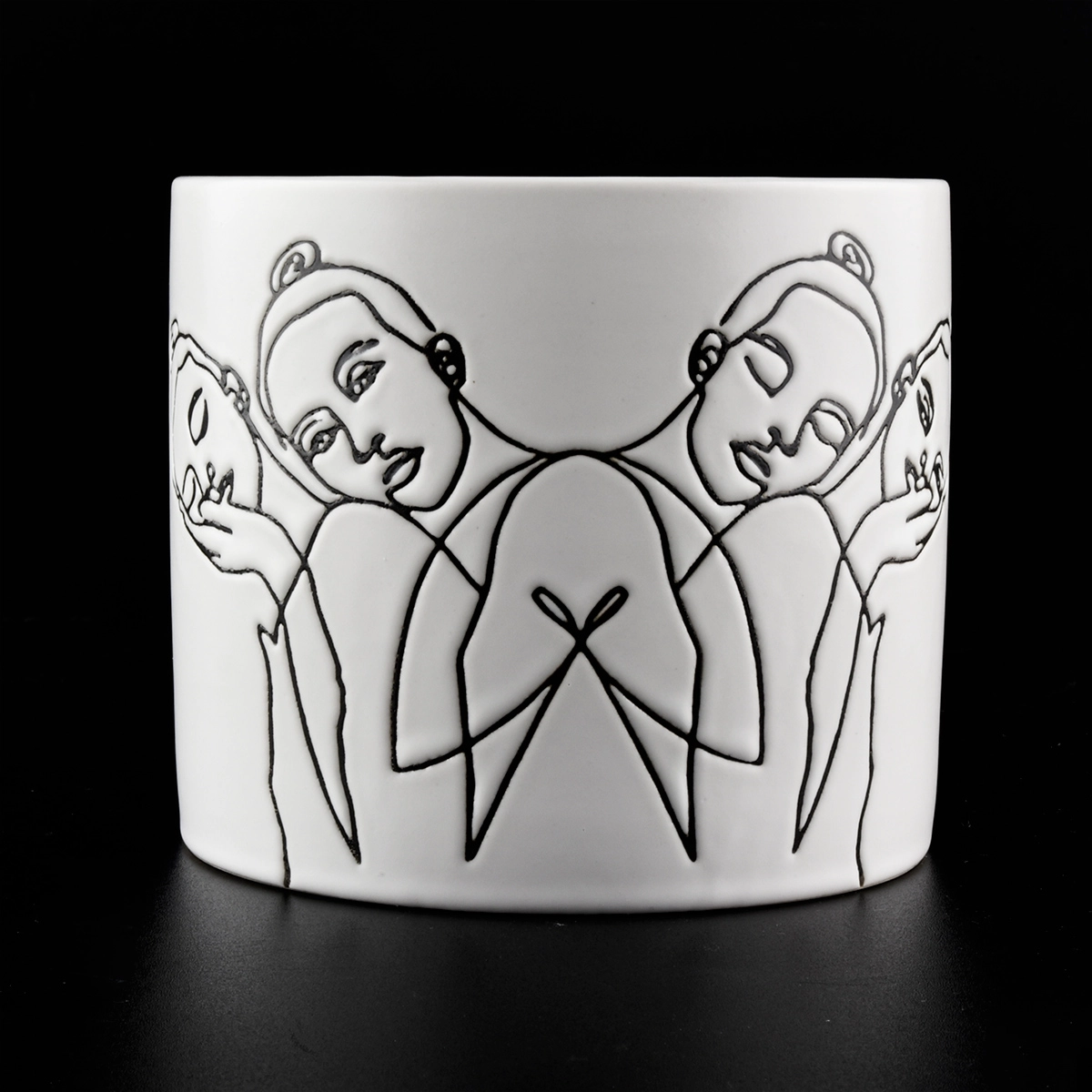 Popular Matte White Ceramic candle vessels wholesale Popular Matte White Ceramic candle vessels wholesale