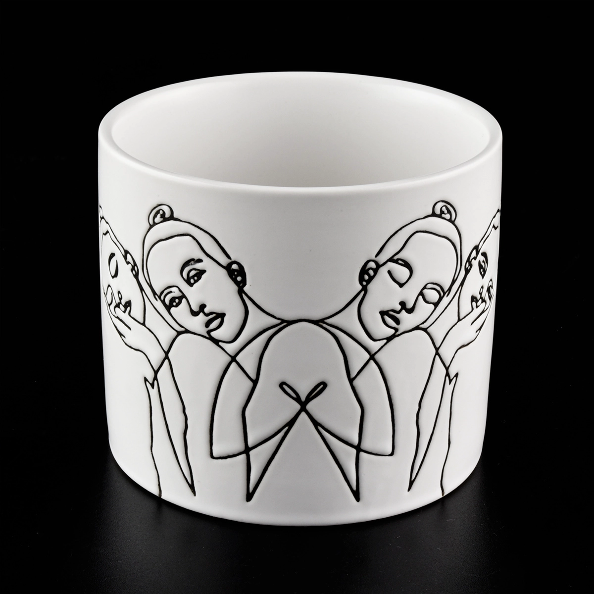 Popular Matte White Ceramic candle vessels wholesale Popular Matte White Ceramic candle vessels wholesale