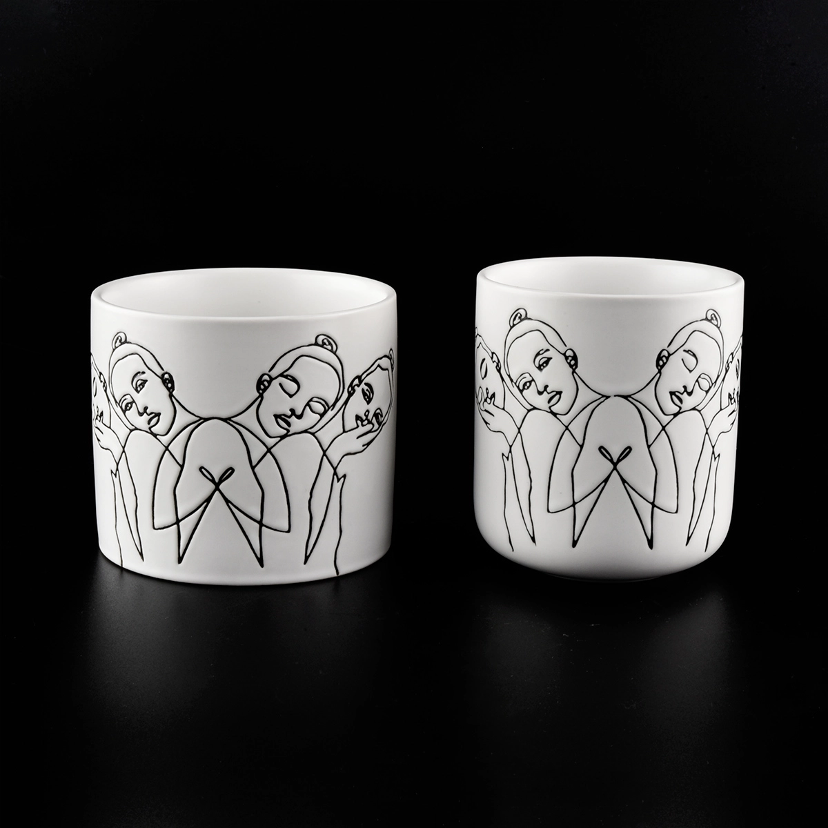 Popular Matte White Ceramic candle vessels wholesale Popular Matte White Ceramic candle vessels wholesale