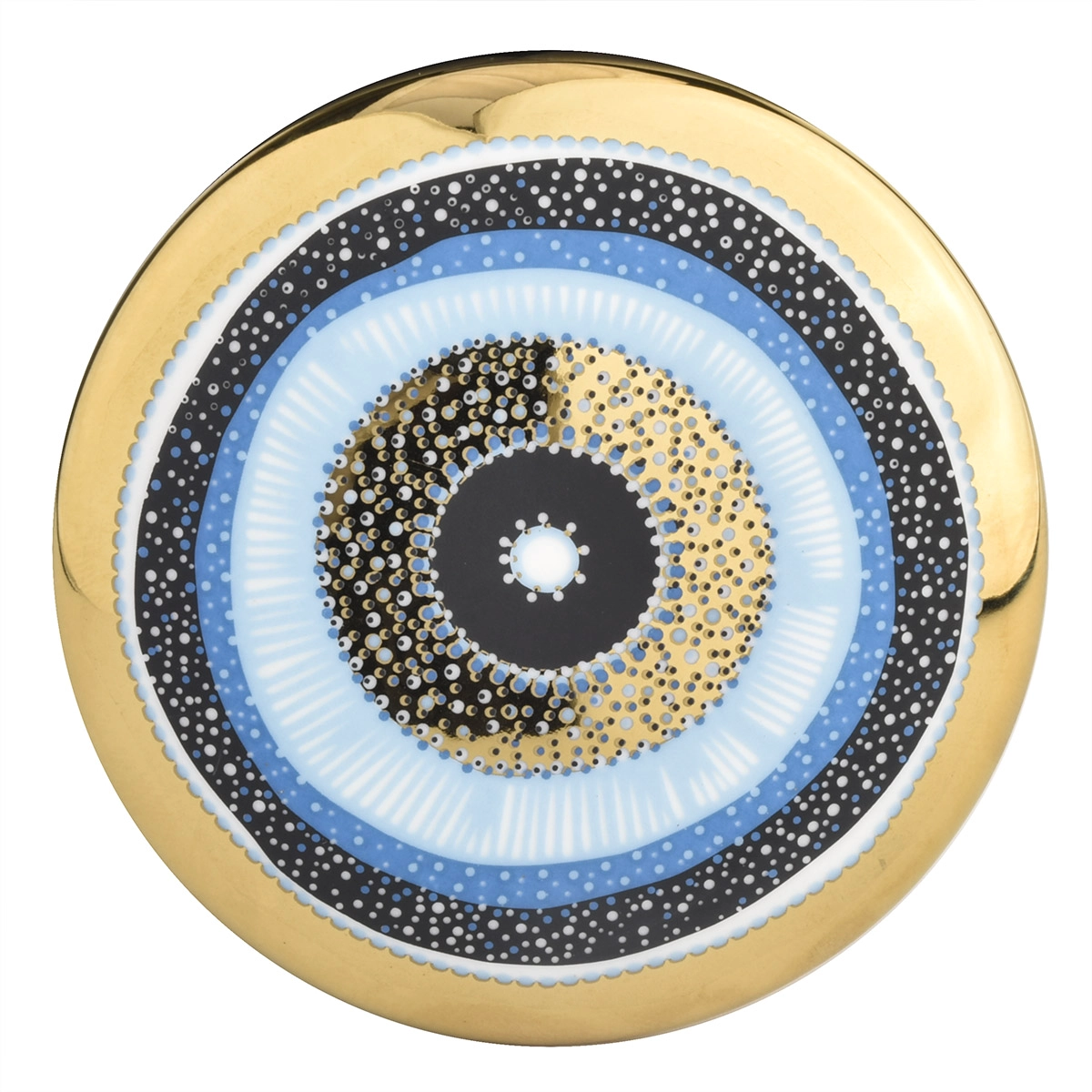 Sunny Glassware entworfene blaue Augen Keramikschiff mit Deckel