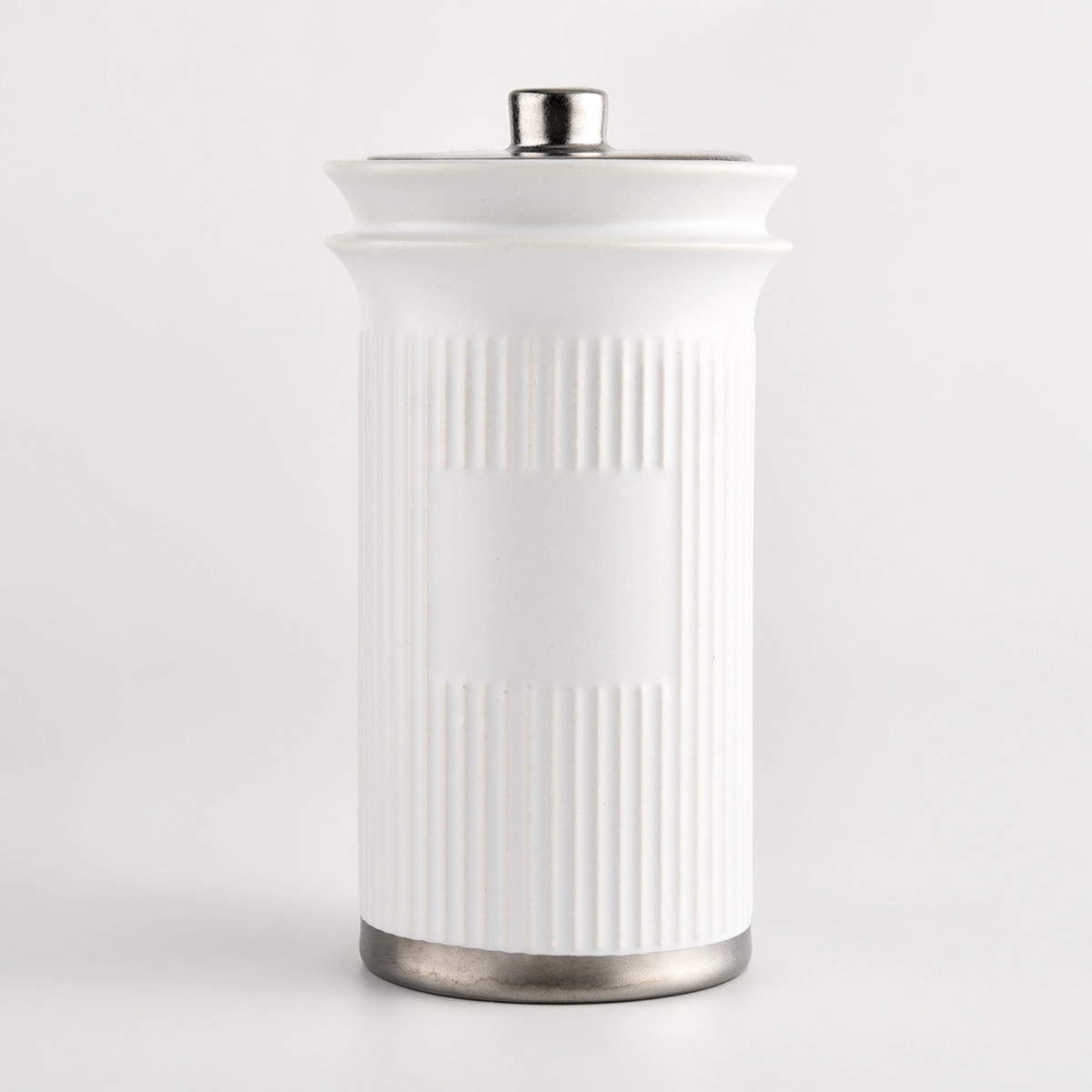 Custom tall white ceramic jars for candle filling with lids Custom tall white ceramic jars for candle filling with lids