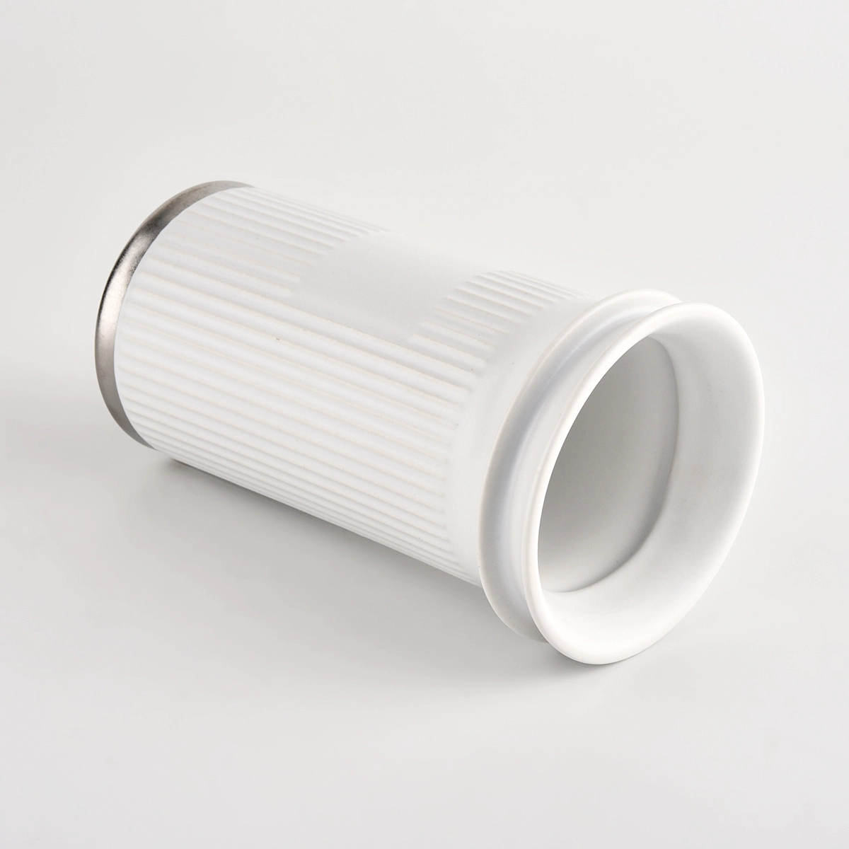 Custom tall white ceramic jars for candle filling with lids Custom tall white ceramic jars for candle filling with lids