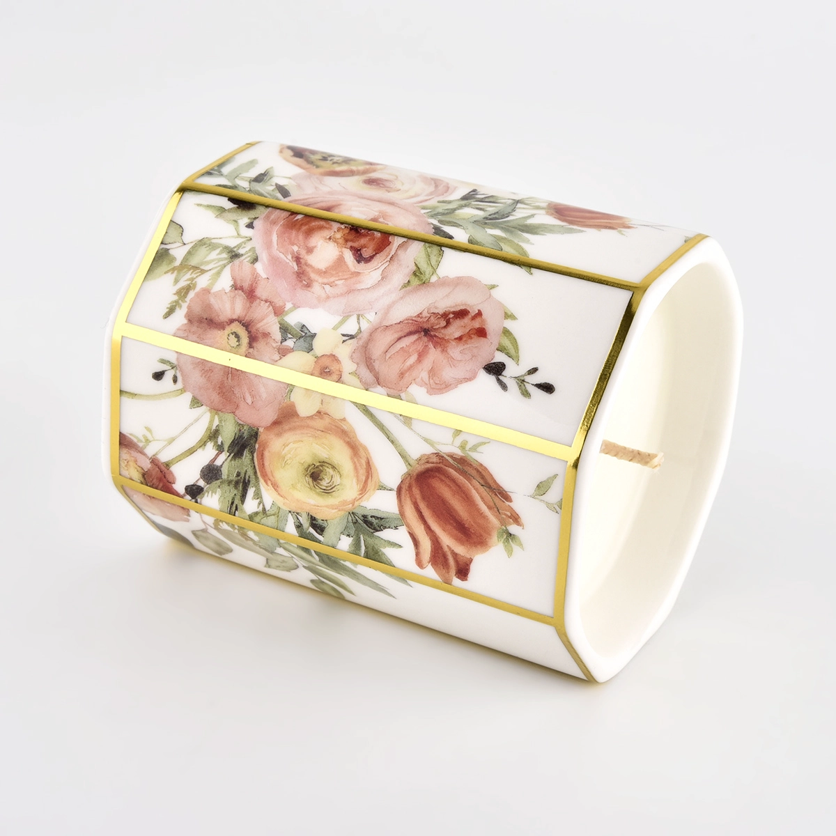 8 sides design ceramic artwork candle jars 8 sides design ceramic artwork candle jars