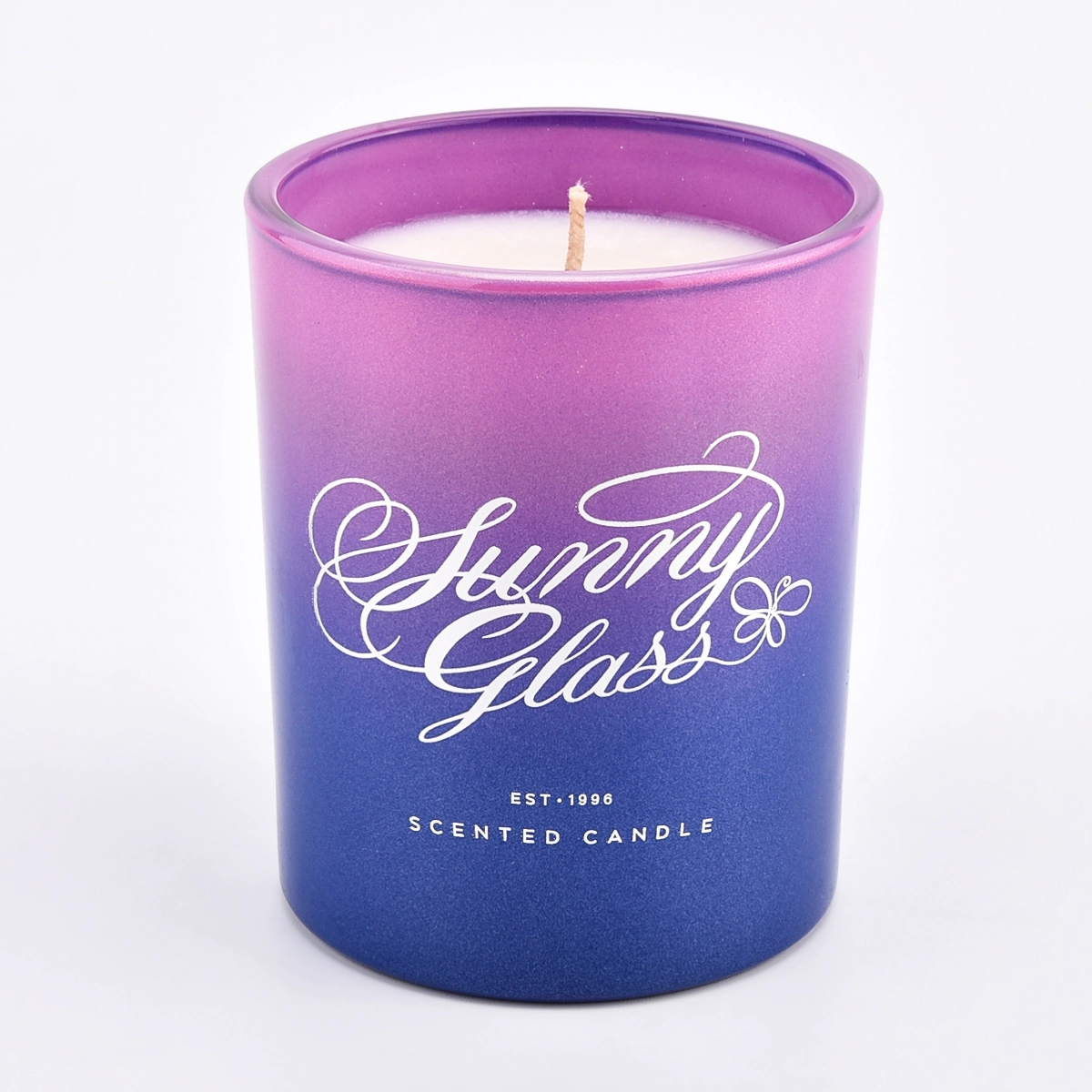 8oz 10oz 12oz 16oz gradient color ombre glass candle jars