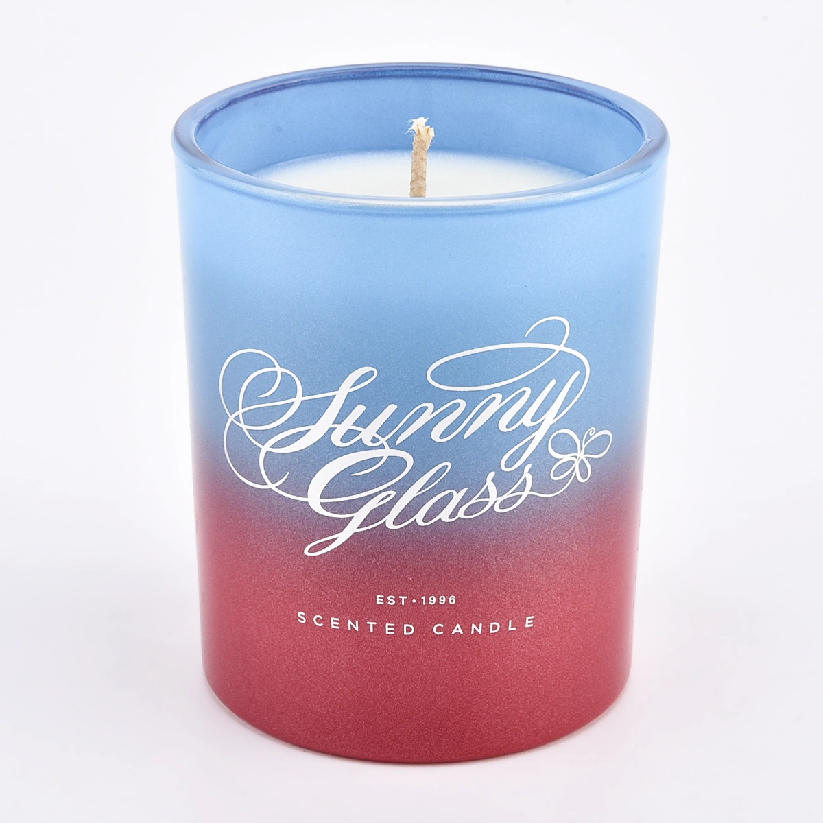 8oz 10oz 12oz 16oz gradient color ombre glass candle jars