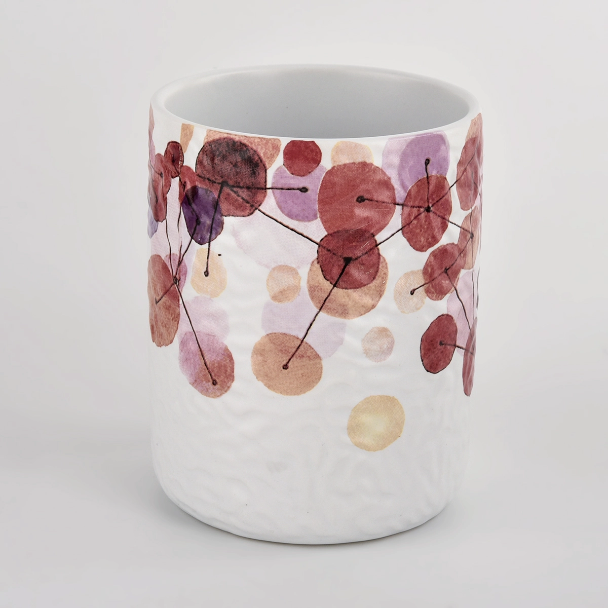 ギフトのための卸売の空のセラミックキャンドルの瓶の香りのキャンドルホールダー