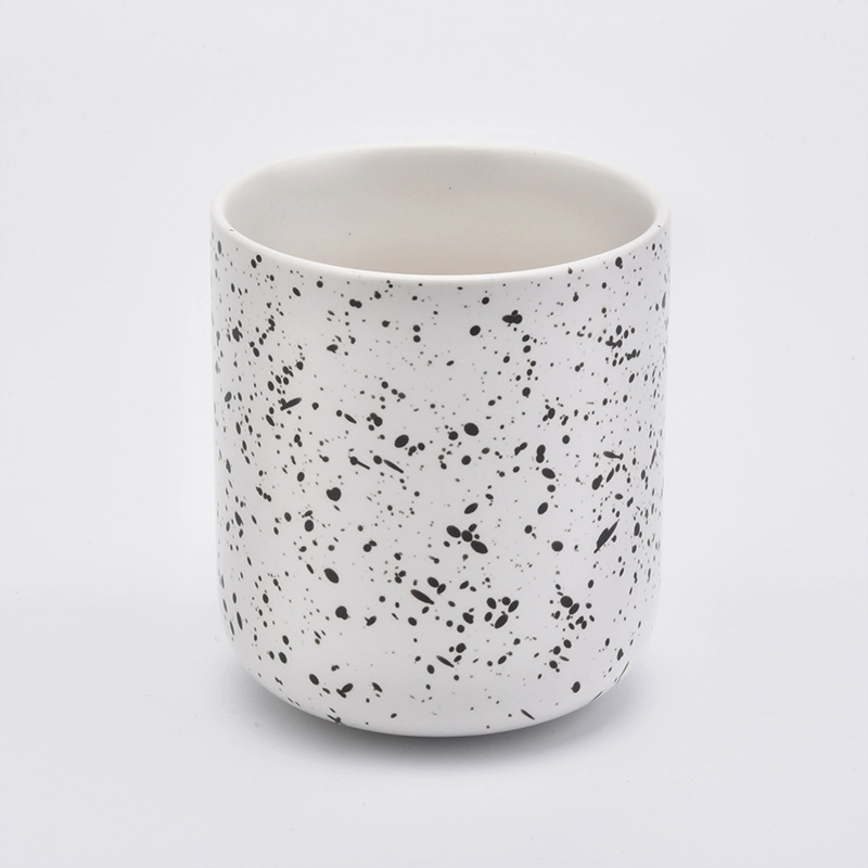matte cylinder ceramic candle jar wholesale candle jar supply
