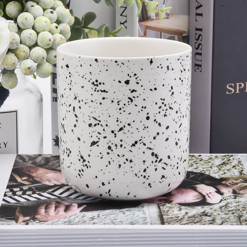 matte cylinder ceramic candle jar wholesale candle jar supply