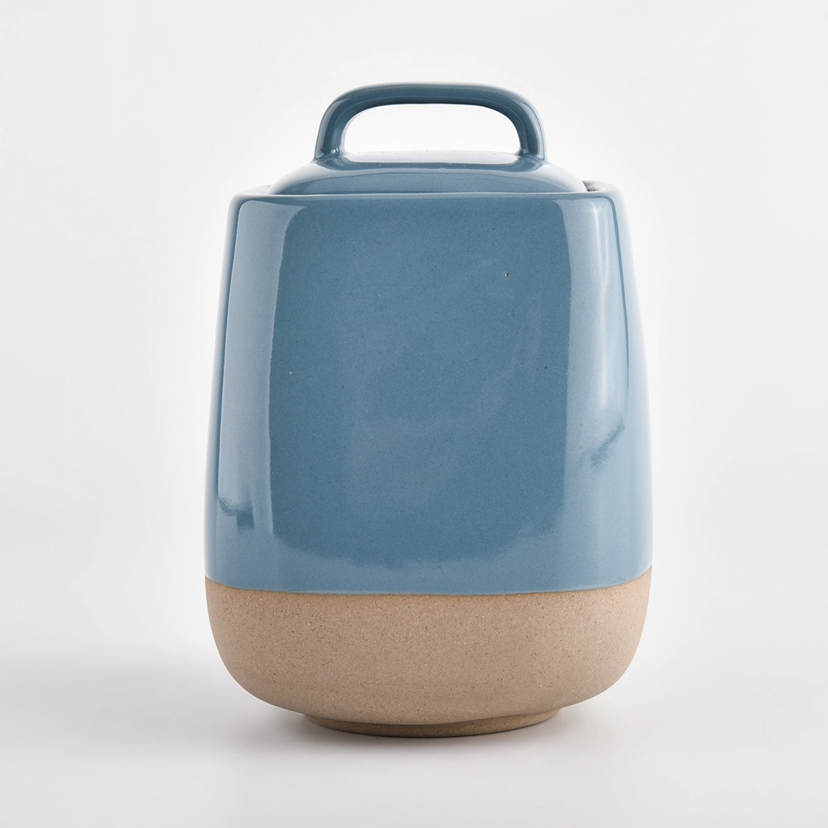 home decor blue ceramic candle jars with lid home decor blue ceramic candle jars with lid