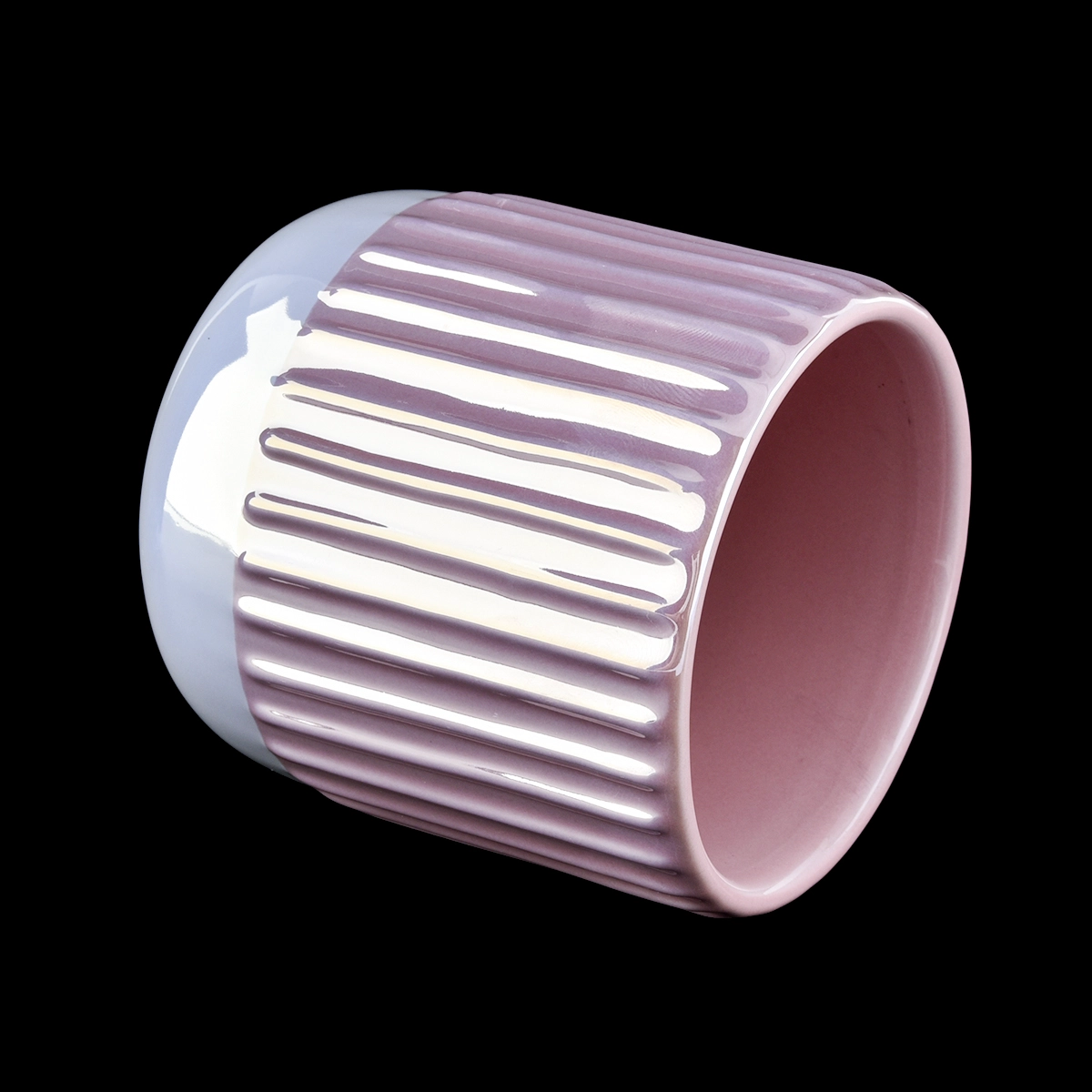 cute pink glossy electroplating ceramic candle jars with lids cute pink glossy electroplating ceramic candle jars with lids