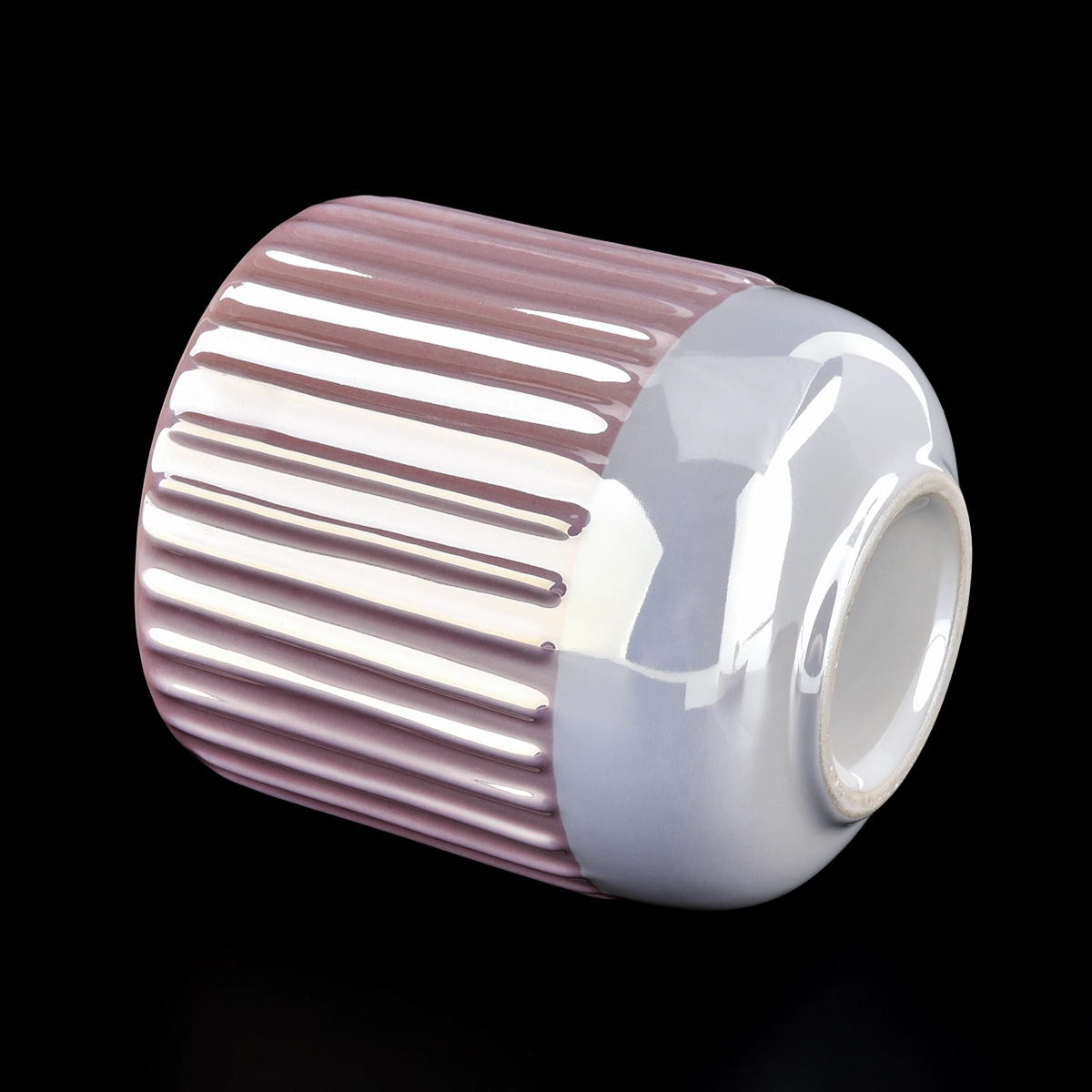 cute pink glossy electroplating ceramic candle jars with lids cute pink glossy electroplating ceramic candle jars with lids
