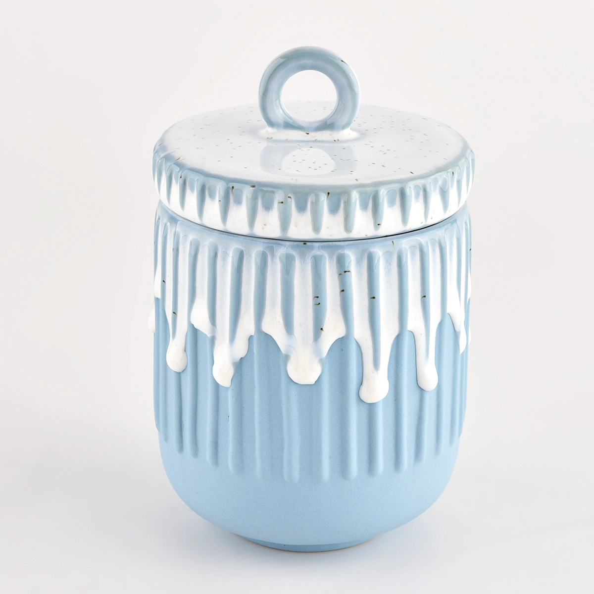 reactive glazed 10oz ceramic candle jars with lids reactive glazed 10oz ceramic candle jars with lids