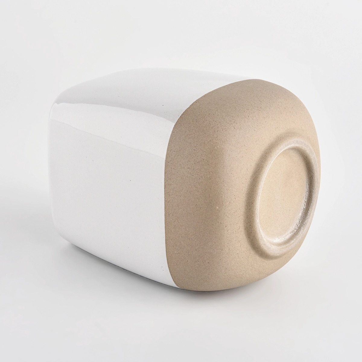 Custom Stoneware Candle Vessel With Lids Wholesale Custom Stoneware Candle Vessel With Lids Wholesale