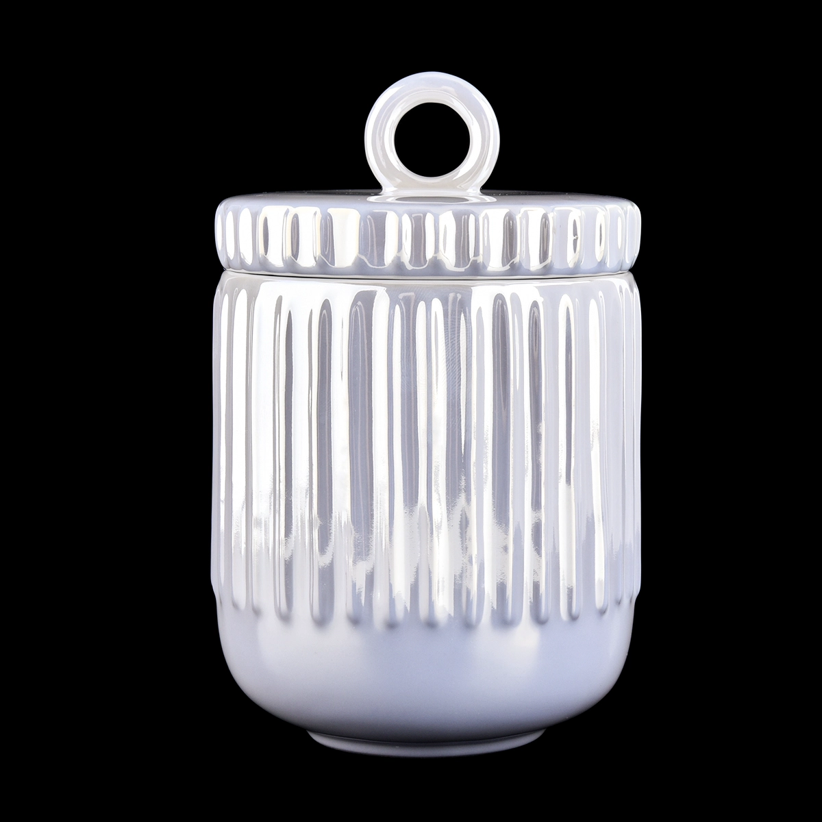 luxury design ceramic candle jar with lid