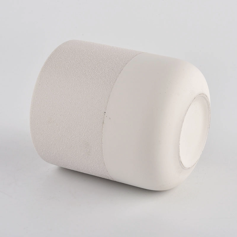 ceramic candle jar 400 ml white ceramic candle jar home decorative matte candle holder