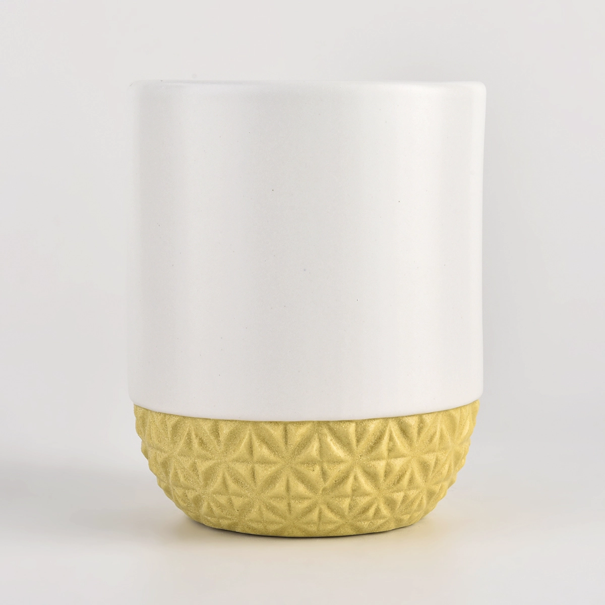 Sandy sureface ceramic candle jar with lids from Sunny Glassware - COPY - a118ft