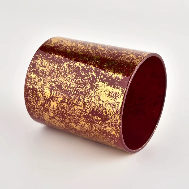 luxury red and gold glass candle jars luxury red and gold glass candle jars