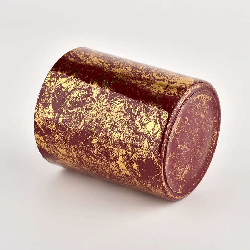 luxury red and gold glass candle jars luxury red and gold glass candle jars