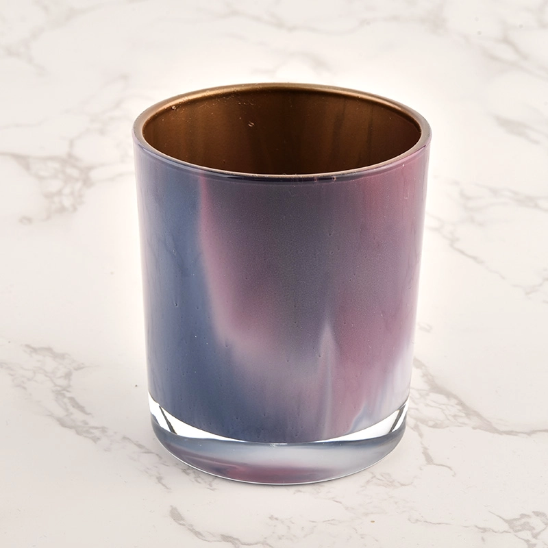 luxury glossy metal decoration glass candle holder luxury glossy metal decoration glass candle holder