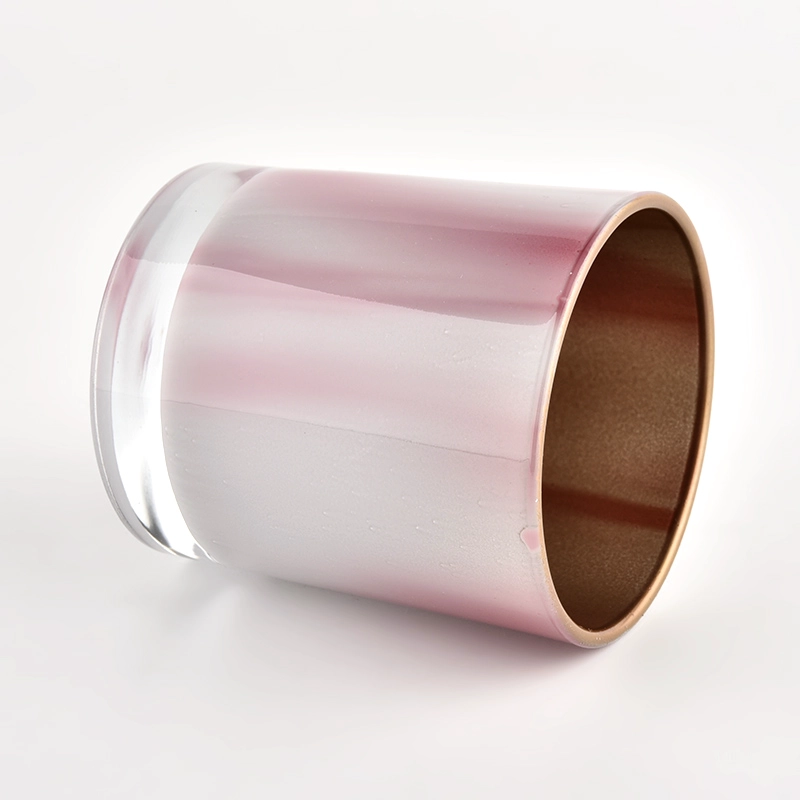 luxury iridescent metal color glass candle jar luxury iridescent metal color glass candle jar