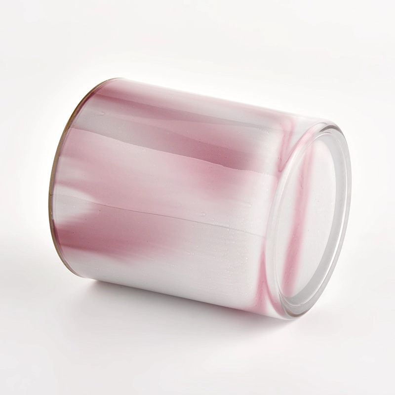 luxury iridescent metal color glass candle jar luxury iridescent metal color glass candle jar