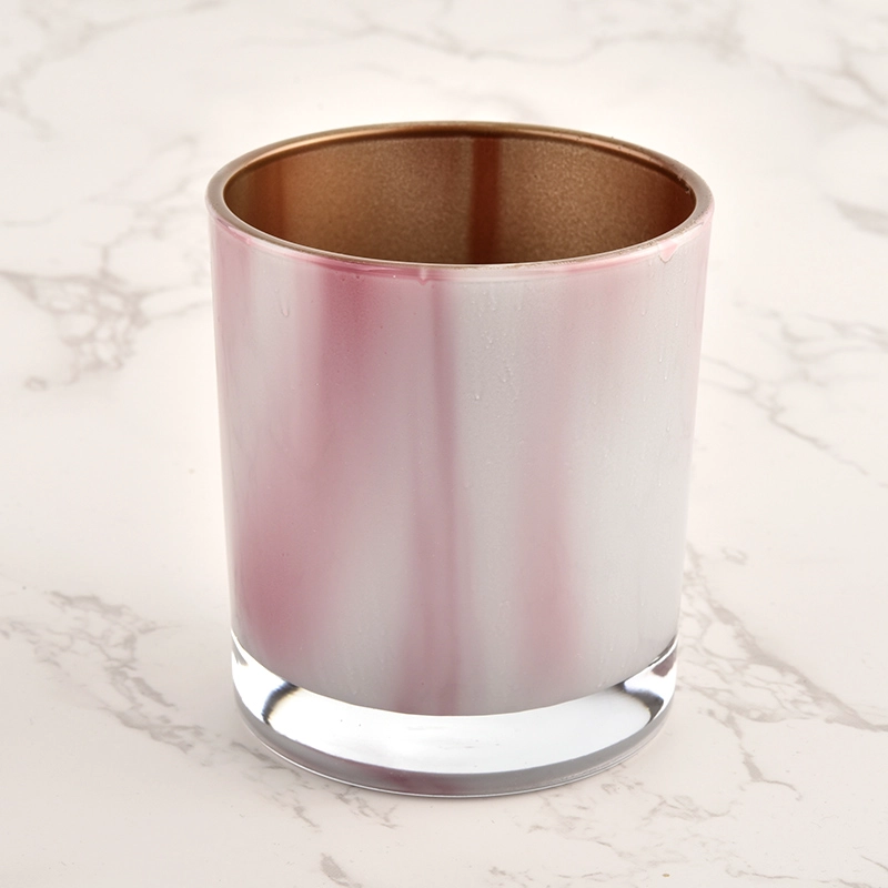 luxury iridescent metal color glass candle jar luxury iridescent metal color glass candle jar
