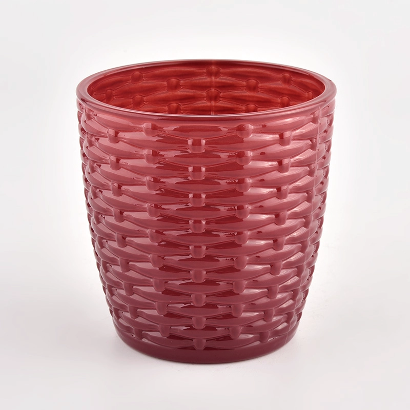 hot sales basket weave glass candle jar hot sales basket weave glass candle jar