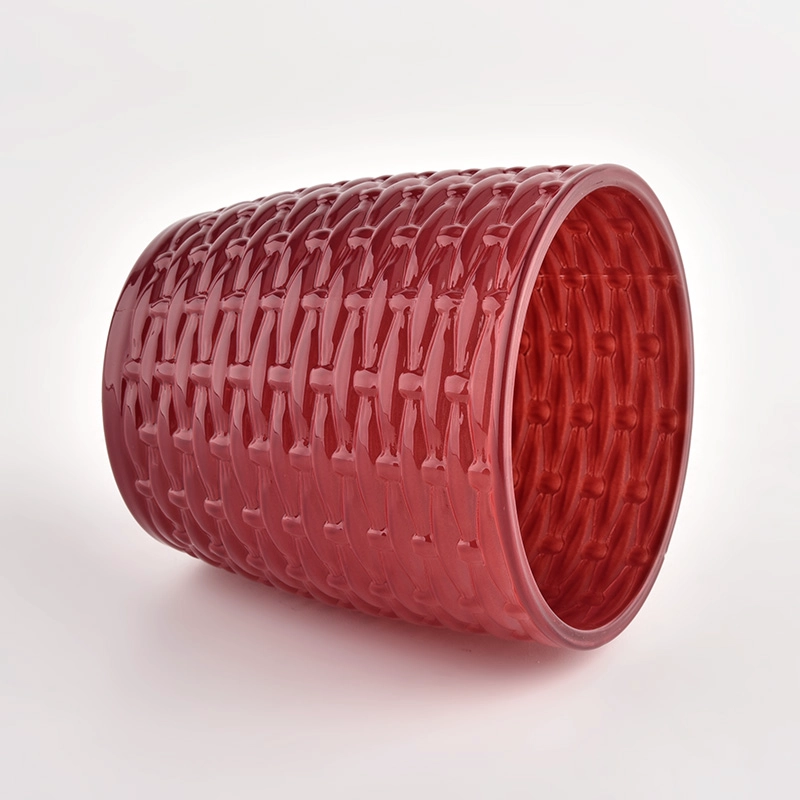 hot sales basket weave glass candle jar hot sales basket weave glass candle jar