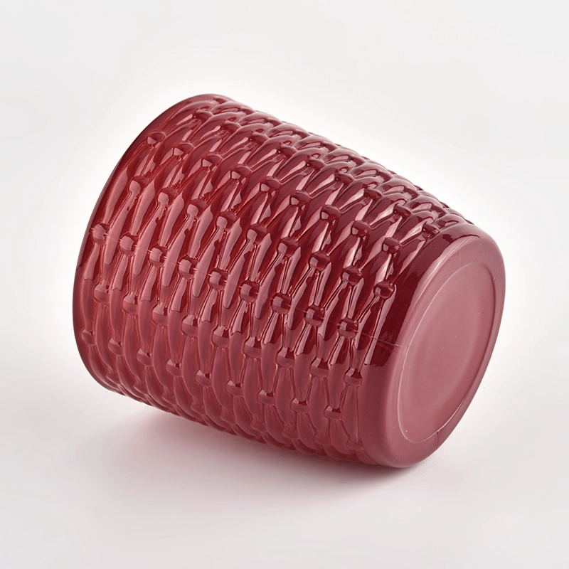 hot sales basket weave glass candle jar hot sales basket weave glass candle jar