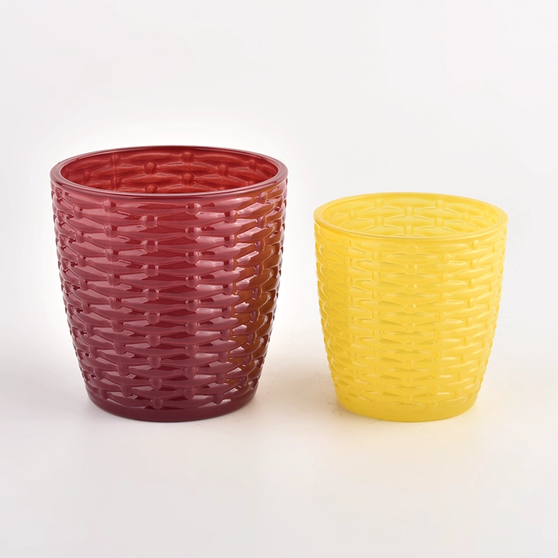 hot sales basket weave glass candle jar hot sales basket weave glass candle jar