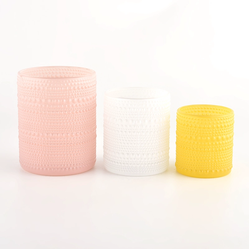 hot sales embossed hobnail glass candle jar hot sales embossed hobnail glass candle jar
