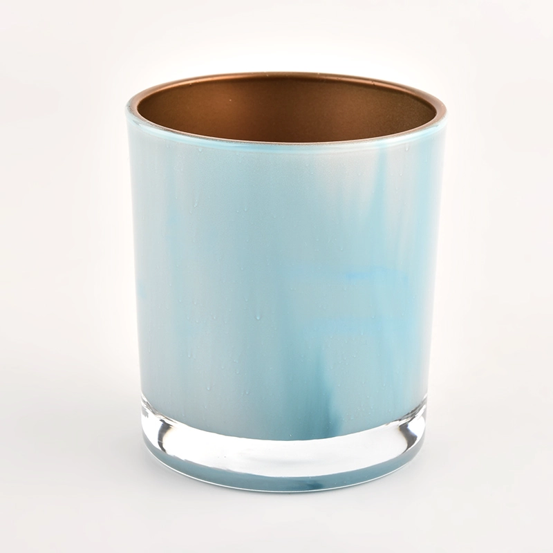 2022 new colurful glass candle jar with 8oz wax inside 