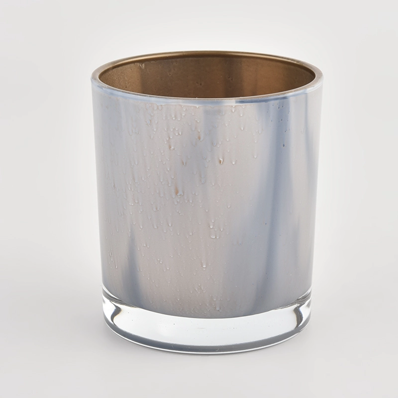 2022 new colurful glass candle jar with 8oz wax inside 