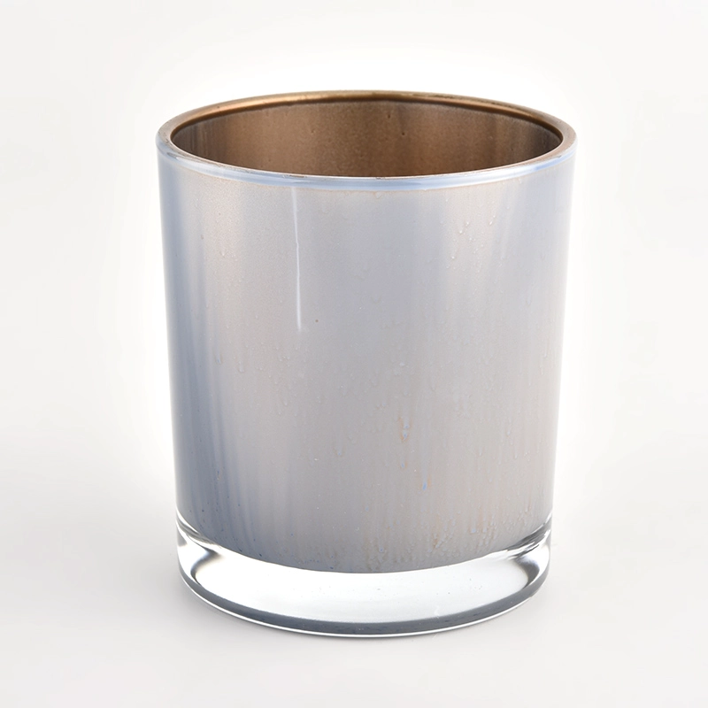 2022 new colurful glass candle jar with 8oz wax inside 